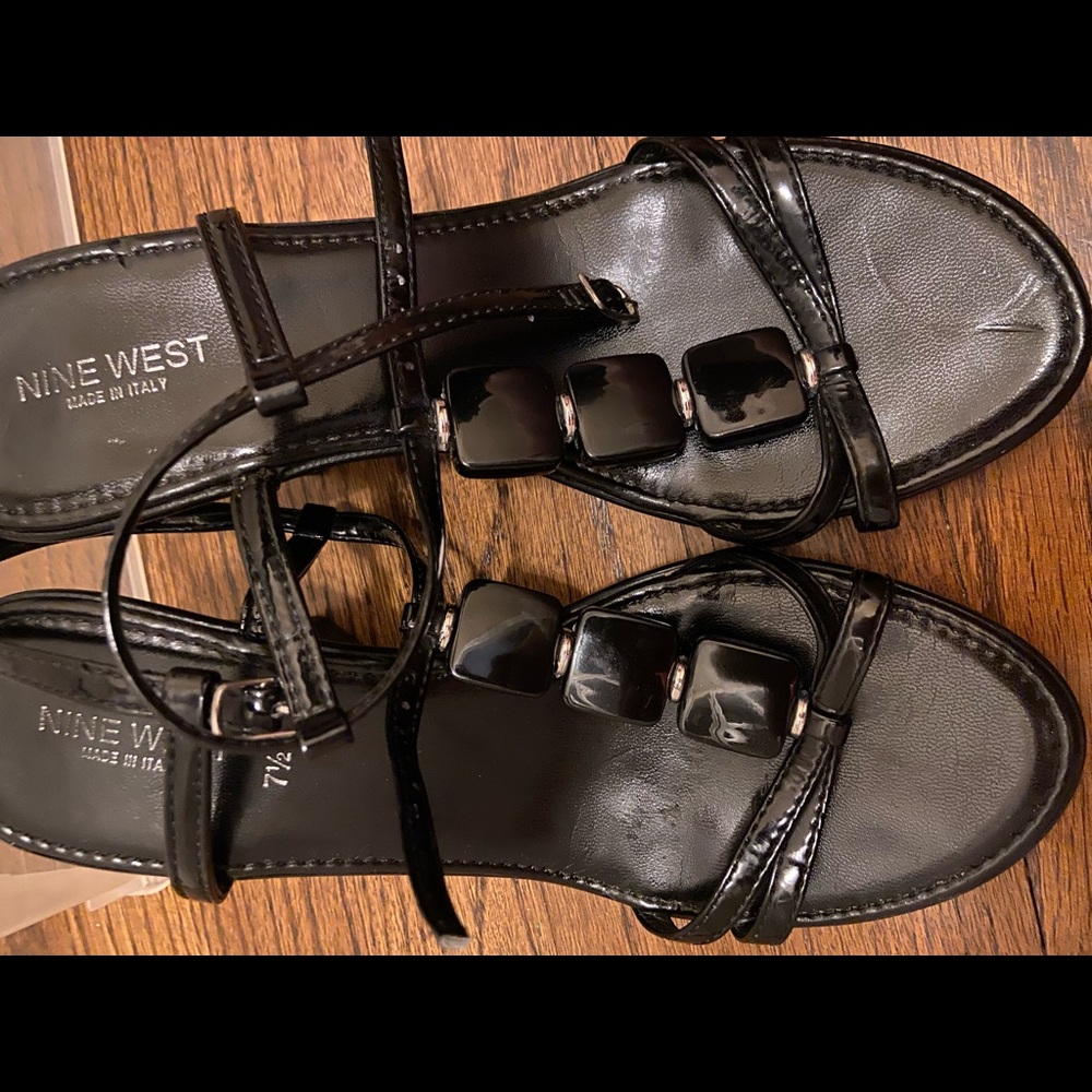 Gladiator style wedge sandals 7.5